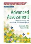 TEST BANK FOR Advanced Assessment Interpreting Findings and Formulating Differential Diagnoses 4th Edition Goolsby &vert; ISBN-13&NewLine;978-0803668942 &vert; All Chapters 1 - 22 &vert; Complete Revised Latest  Edition  GRADED A&plus;