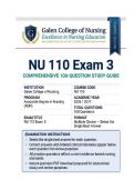 NU 110&sol;NU110 Exam 3 &ndash; Integrated Human Sciences &ndash; Actual Q&A &lpar;GCN&rpar; &lpar;Updated PDF&rpar; 