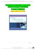 Test Bank for Alexander&rsquo;s Care of the Patient in Surgery 17th Edition by Rothrock&vert; Latest