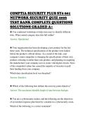 COMPTIA SECURITY PLUS SY0 601&NewLine;NETWORK SECURITY QUIZ 2026&NewLine;STUDY GUIDE COMPREHENSIVE&NewLine;QUESTIONS ANSWERS VERIFIED A