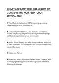 COMPTIA SECURITY PLUS SYO 601 2026 KEY&NewLine;CONCEPTS AND HIGH YIELD TOPICS&NewLine;REVISION PACK