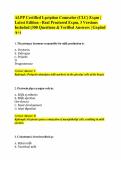ALPP Certified Lạctạtion Counselor &lpar;CLC&rpar; Exạm &vert;&NewLine;Latest Edition - Real Proctored Exạm&comma; 3 Versions&NewLine;Included &lpar;300 Questions & Verified Answers &vert; Grạded&NewLine;A&plus;&rpar;