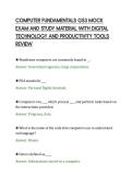 COMPUTER FUNDAMENTALS GS3 MOCK&NewLine;EXAM AND STUDY MATERIAL WITH DIGITAL&NewLine;TECHNOLOGY AND PRODUCTIVITY TOOLS&NewLine;REVIEW