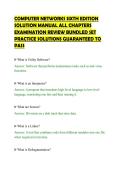 COMPUTER NETWORKS SIXTH EDITION&NewLine;SOLUTION MANUAL ALL CHAPTERS&NewLine;EXAMINATION REVIEW BUNDLED SET&NewLine;PRACTICE SOLUTIONS GUARANTEED TO&NewLine;PASS