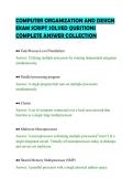 COMPUTER ORGANIZATION AND DESIGN&NewLine;EXAM SCRIPT SOLVED QUESTIONS&NewLine;COMPLETE ANSWER COLLECTION