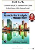 Test Bank for Quantitative Analysis for Management&comma; 14th edition Render &vert; Chapter 1-15 A&plus;