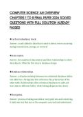 COMPUTER SCIENCE AN OVERVIEW&NewLine;CHAPTERS 1 TO 8 FINAL PAPER 2026 SOLVED&NewLine;QUESTIONS WITH FULL SOLUTION ALREADY&NewLine;PASSED