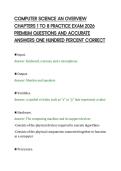 COMPUTER SCIENCE AN OVERVIEW&NewLine;CHAPTERS 1 TO 8 PRACTICE EXAM 2026&NewLine;PREMIUM QUESTIONS AND ACCURATE&NewLine;ANSWERS ONE HUNDRED PERCENT CORRECT