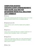 COMPUTER SCIENCE&NewLine;CERTIFICATION COMPREHENSIVE&NewLine;TEST BANK 2026 SOLVED&NewLine;QUESTIONS WITH FULL SOLUTION&NewLine;100&percnt; CORRECT