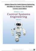 Solution Manual for Control Systems Engineering&comma; 8th Edition by Norman S&period; Nise &vert;Latest 2026&period;