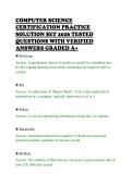 COMPUTER SCIENCE&NewLine;CERTIFICATION PRACTICE&NewLine;SOLUTION SET 2026 TESTED&NewLine;QUESTIONS WITH VERIFIED&NewLine;ANSWERS GRADED A&plus;