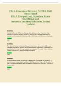 FBLA Concepts Revision NOTES AND&NewLine;Structured&NewLine;FBLA Competition Overview Exam&NewLine;Questions and&NewLine;Answers Verified Solutions Latest&NewLine;Update