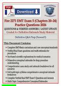 Fire 2271 EMT Exam 5 &lpar;Chapters 20&ndash;24&rpar; Practice Questions 2026 &vert; Questions & Verified Answers &vert; Latest Update &vert; Graded A&plus;