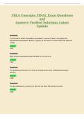 FBLA Concepts FINAL Exam Questions&NewLine;and&NewLine;Answers Verified Solutions Latest&NewLine;Update