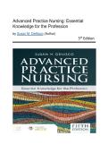 Test Bank - Advanced Practice Nursing&colon; Essential Knowledge for the Profession&comma; 5th Edition &lpar;DeNisco&comma; 2024&rpar;&comma; Chapter 1-32 Fully Covered 2026&sol;2027