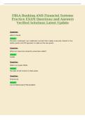 FBLA Banking AND Financial Systems&NewLine;Practice EXAM Questions and Answers&NewLine;Verified Solutions Latest Update