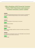 FBLA Banking AND Financial Systems&NewLine;FINAL TEST Questions and Answers&NewLine;Verified Solutions Latest Update