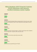 FBLA Banking AND Financial Systems&NewLine;EXAM Questions and Answers&NewLine;Verified Solutions Latest Update