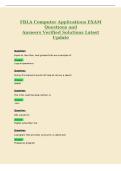 FBLA Computer Applications EXAM&NewLine;Questions and&NewLine;Answers Verified Solutions Latest&NewLine;Update
