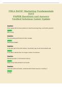FBLA BASIC Marketing Fundamentals&NewLine;TEST&NewLine;PAPER Questions and Answers&NewLine;Verified Solutions Latest Update