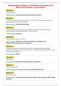 abnormal psych &vert; chapters 1-6 Questions and Answers with&NewLine;100&percnt; Correct Answers &vert; Latest Version