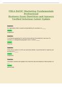 FBLA BASIC Marketing Fundamentals&NewLine;Professional&NewLine;Business Exam Questions and Answers&NewLine;Verified Solutions Latest Update