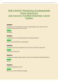 FBLA BASIC Marketing Fundamentals&NewLine;Exam Questions&NewLine;and Answers Verified Solutions Latest&NewLine;Update