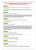 Abnormal Psychology &vert; Exam &num;3 Questions and Answers with&NewLine;100&percnt; Correct Answers &vert; Latest Version