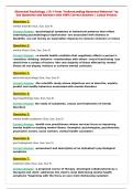 Abnormal Psychology &vert; Ch 1 From "Understanding Abnormal Behavior" by&NewLine;Sue Questions and Answers with 100&percnt; Correct Answers &vert; Latest Version