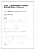 ADAA X-ray exam Week 4 Questions&NewLine;With Fully Explained Answers
