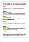 BA 350 - Chung - Final Exam comprehensive Questions&NewLine;and Answers with 100&percnt; Correct Answers &vert; Latest Version