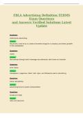 FBLA Advertising Definition TERMS&NewLine;Exam Questions&NewLine;and Answers Verified Solutions Latest&NewLine;Update