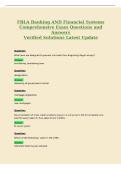 FBLA Banking AND Financial Systems&NewLine;Comprehensive Exam Questions and&NewLine;Answers&NewLine;Verified Solutions Latest Update