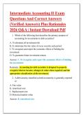 Intermediate Accounting II Exam &NewLine;Questions And Correct Answers &NewLine;&lpar;Verified Answers&rpar; Plus Rationales &NewLine;2026 Q&A &vert; Instant Download Pdf 
