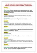 BA 350 Final exam comprehensive Questions and&NewLine;Answers with 100&percnt; Correct Answers &vert; Latest Version