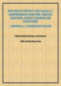NEW MEXICO PROPERTY AND CASUALTY &vert; COMPREHENSIVE EXAM PREP&comma; PRACTICE QUESTIONS&comma; CORRECT ANSWERS AND STUDY GUIDE
