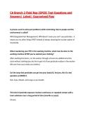 CA Branch 2 Field Rep &lpar;SPCB&rpar; Test Questions and Answers&vert; Latest&vert; Guaranteed Pass