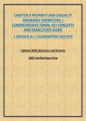 CHAPTER 4 PROPERTY AND CASUALTY INSURANCE DEFINITIONS &vert; COMPREHENSIVE TERMS&comma; KEY CONCEPTS AND EXAM STUDY GUIDE
