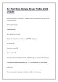 ATI Nutrition Retake Study Notes 2026 Update