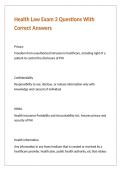 Health Law Exam 3 Questions With Correct Answers