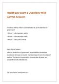 Health Law Exam 1 Questions With Correct Answers
