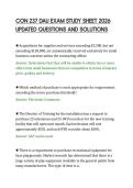 CON 237 DAU EXAM STUDY SHEET 2026&NewLine;UPDATED QUESTIONS AND SOLUTION