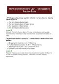 North Carolina Funeral Law Exam &ndash; Questions & Answers