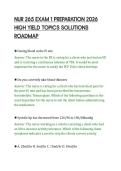 NUR&lowbar;265&lowbar;EXAM&lowbar;1&lowbar;PREPARATION&lowbar;2026&lowbar;HIGH&lowbar;YIELD&lowbar;TOPICS&lowbar;SOLUTIONS&lowbar;ROADMAP&period;pdf