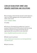 CON 237 EXAM STUDY SHEET 2026&NewLine;UPDATED QUESTIONS AND SOLUTION