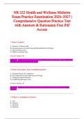 NR 222 Health and Wellness Midterm &NewLine;Exam Practice Examination 2026&ndash;2027 &vert; &NewLine;Comprehensive Question Practice Test &NewLine;with Answers & Rationales&vert; Free Pdf &NewLine;Access