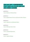 CON 1100V UNIT 3 COMPREHENSIVE&NewLine;STUDY GUIDE 2026 SOLVED QUESTIONS&NewLine;AND CORRECT ANSWERS