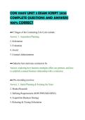 CON 1100V UNIT 3 EXAM SCRIPT 2026&NewLine;COMPLETE QUESTIONS AND ANSWERS&NewLine;100&percnt; CORRECT