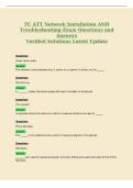FC ATT Network Installation AND&NewLine;Troubleshooting Exam Questions and&NewLine;Answers&NewLine;Verified Solutions Latest Update