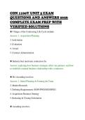 CON 1100V UNIT 5 EXAM&NewLine;QUESTIONS AND ANSWERS 2026&NewLine;COMPLETE EXAM PREP WITH&NewLine;VERIFIED SOLUTIONS